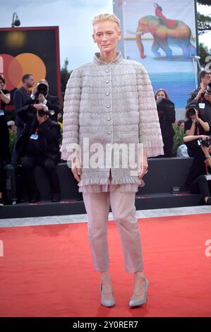 Venedig, Italien. September 2024. Tilda Swinton besucht den „Queer“-roten Teppich während des 81. Internationalen Filmfestivals von Venedig am Dienstag, den 3. September 2024 in Venedig, Italien. Foto: Rocco Spaziani/UPI Credit: UPI/Alamy Live News Stockfoto