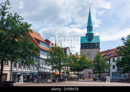 Platz Kornmarkt, Kirche St.-Aegidien-Marktkirche Osterode am Harz Niedersachsen Deutschland Stockfoto