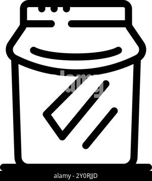 Einfacher Vektor, perfektes Symbol einer geöffneten Dosendose, das das Konzept der Konserven darstellt Stock Vektor