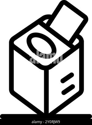 Wahlurnen Wahlpolitik Demokratie politischer Prozess Stock Vektor