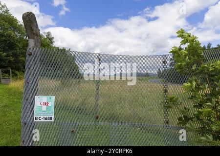 Der ehemalige DDR-Grenzturm in Bartolfelde, zwischen Bartolfelde und Bockelnhagen, befindet sich am Grünen Gürtel, Bartolfelde-Bockelnhagen Grenzturm, Stockfoto