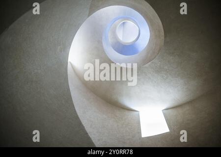 Wendeltreppe, Unterlinden Museum, Musée Unterlinden, Neubau der Architekten Herzog und de Meuron, Colmar, Elsass, Frankreich, Europa Stockfoto