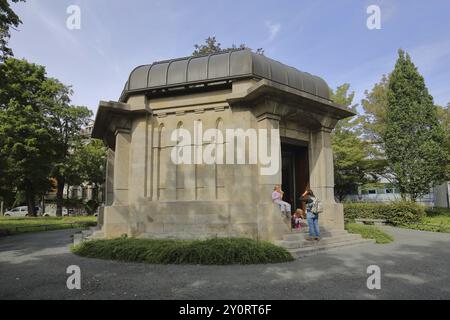 Denkmal Ernst Abbe Baujahr 1911, Pavillon, Jena, Thüringen, Deutschland, Europa Stockfoto