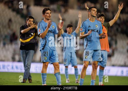 Inigo Cordoba, Aitor Cordoba, das während des LaLiga 2 Hypermotion-Spiels zwischen den Teams von Cordoba CF und Burgos CF im Estadio Nuevo Arcangel (Maciej Rog Stockfoto