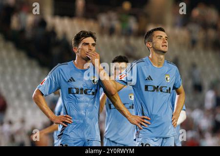 Inigo Cordoba, Aitor Cordoba, das während des LaLiga 2 Hypermotion-Spiels zwischen den Teams von Cordoba CF und Burgos CF im Estadio Nuevo Arcangel (Maciej Rog Stockfoto