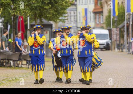 Duderstadt ist eine Stadt und selbständige Gemeinde im Landkreis Göttingen im Südosten Niedersachsens. Das vorwiegend mittelalterliche Stadtbild ist Stockfoto