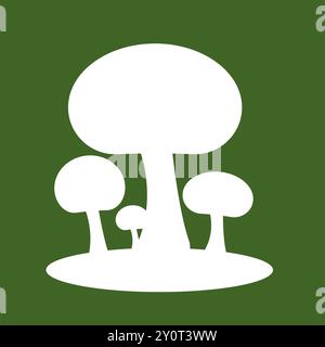 Pilz-Logo-Vektor-Illustration Design-Vorlage Stock Vektor