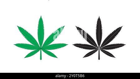 Marihuana Leaf-Symbol mit editierbarer Kontur und Pixel Perfect. Stock Vektor