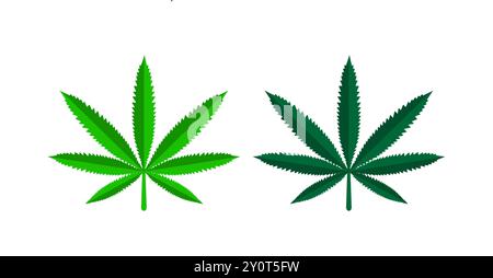 Marihuana Leaf-Symbol mit editierbarer Kontur und Pixel Perfect. Stock Vektor