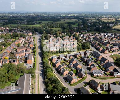 Maylands Park Housing Estate, Nantwich, Cheshire, England, Luftfahrt Stockfoto