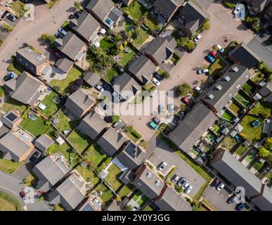 Wohnsiedlung, Nantwich, Cheshire, England, Luftfahrt Stockfoto