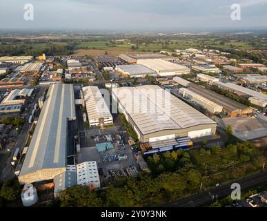 Industriegebiet Winsford, Cheshire, England, Luftfahrt Stockfoto