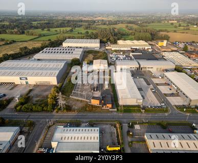 Industriegebiet Winsford, Cheshire, England, Luftfahrt Stockfoto