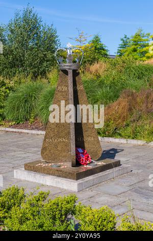 National Memorial Arboretum, Stätte des National Remembrance in Alrewas, nahe Lichfield, Staffordshire, Großbritannien im Juli - ehemaliges National Servicemen's Memorial Stockfoto