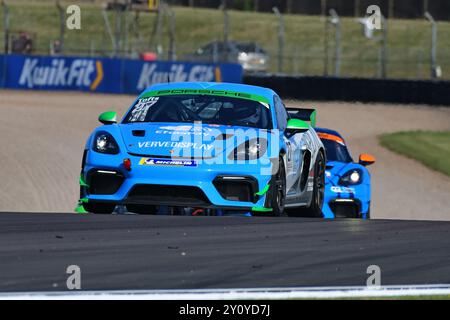 Jacob Tofts, Porsche 718 Cayman GT4 RS Clubsport, Graves Motorsport, Porsche Sprint Challenge Großbritannien 2024, eine einzige Markenserie mit allen Antrieben Stockfoto