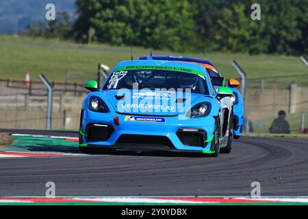 Jacob Tofts, Porsche 718 Cayman GT4 RS Clubsport, Graves Motorsport, Porsche Sprint Challenge Großbritannien 2024, eine einzige Markenserie mit allen Antrieben Stockfoto