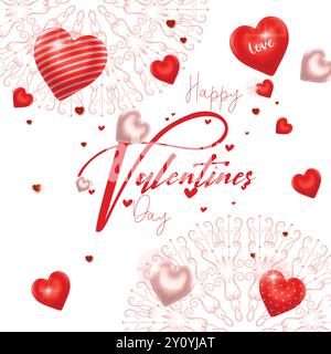 Happy valentinstag Karte, valentinstag Banner, Happy valentinstag Vektor Hintergrund, Happy valentinstag Bild, 14. Februar Stock Vektor