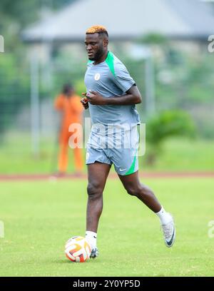 Akwa Ibom State, Nigeria, 3. September 2024, Nigeria Training Session. AFCON 2025 Qualifikation. Victor Boniface. Quelle: Victor Modo Stockfoto