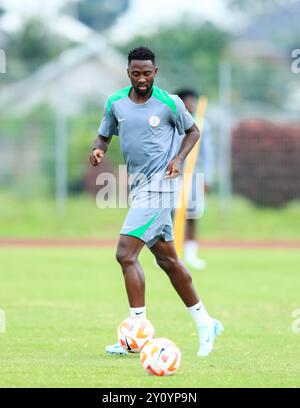 Akwa Ibom State, Nigeria, 3. September 2024, Nigeria Training Session. AFCON 2025 Qualifikation. Wilfred Ndidi. Quelle: Victor Modo Stockfoto