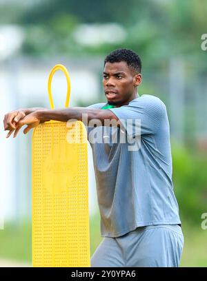 Akwa Ibom State, Nigeria, 3. September 2024, Nigeria Training Session. AFCON 2025 Qualifikation. Raphael Onyedika. Quelle: Victor Modo Stockfoto