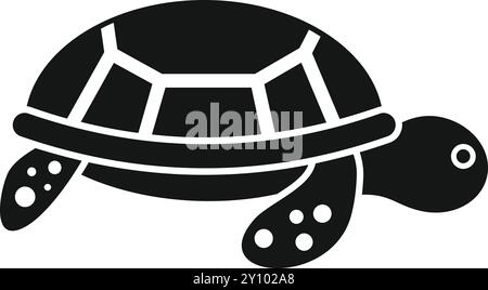 Dieses Vektorsymbol eines Schildkrötenwanderns ist perfekt für Projekte in Bezug auf Natur, Tierwelt und Tiere Stock Vektor