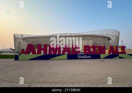 AHMAD BIN ALI STADION-2026 QUALIFIKATION zur FIFA-WELTMEISTERSCHAFT - Genaral View of Ahmad bin Ali StadiumÊin Al Rayyyan, Katar, am 4. September 2024 vor der FIFA-Weltmeisterschaft 2026 AFC Asien Qualifikation 3. Runde Gruppenspiel zwischen Katar und den Vereinigten Arabischen Emiraten DOHA Katar Copyright: XNOUSHADx Stockfoto