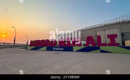 AHMAD BIN ALI STADION-2026 QUALIFIKATION zur FIFA-WELTMEISTERSCHAFT - Genaral View of Ahmad bin Ali StadiumÊin Al Rayyyan, Katar, am 4. September 2024 vor der FIFA-Weltmeisterschaft 2026 AFC Asien Qualifikation 3. Runde Gruppenspiel zwischen Katar und den Vereinigten Arabischen Emiraten DOHA Katar Copyright: XNOUSHADx Stockfoto