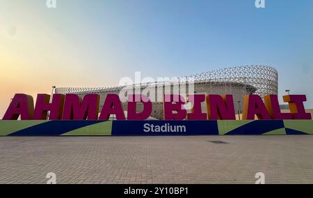 AHMAD BIN ALI STADION-2026 QUALIFIKATION zur FIFA-WELTMEISTERSCHAFT - Genaral View of Ahmad bin Ali StadiumÊin Al Rayyyan, Katar, am 4. September 2024 vor der FIFA-Weltmeisterschaft 2026 AFC Asien Qualifikation 3. Runde Gruppenspiel zwischen Katar und den Vereinigten Arabischen Emiraten DOHA Katar Copyright: XNOUSHADx Stockfoto