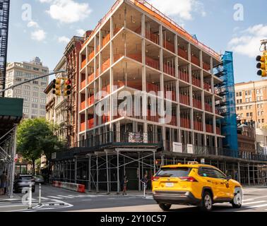 Bauarbeiten im Stadtteil Tribeca in New York am Samstag, den 24. August 2024. (© Richard B. Levine) Stockfoto