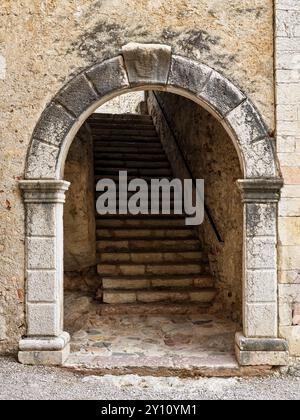 Castel Beseno nahe Rovereto Stockfoto