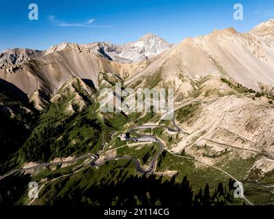 Der Berg L'Arpelin auf dem Col d'Izoard Stockfoto