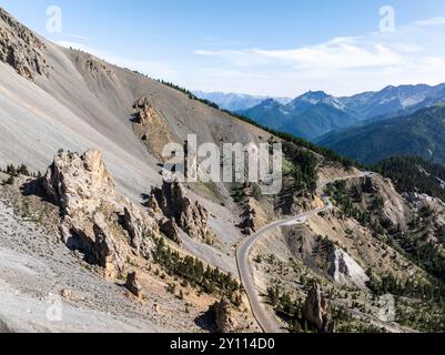 COL d'Izoard Pass Road Stockfoto