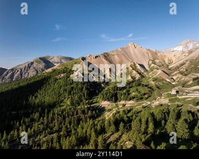 Der Berg L'Arpelin auf dem Col d'Izoard Stockfoto