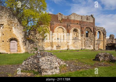 England, Kent, Canterbury, St. Augustines Abbey, Die Abteiruinen Stockfoto