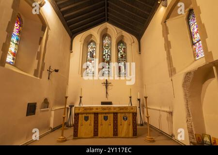 England, Kent, Canterbury, Innenansicht der St. Martin's Church, der ältesten Kirche in der englischsprachigen Welt Stockfoto