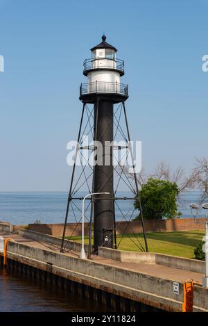 Das historische Duluth South Breakwater Inner Light, erbaut von 1900 bis 1901, in Duluth, Minnesota, USA. Stockfoto