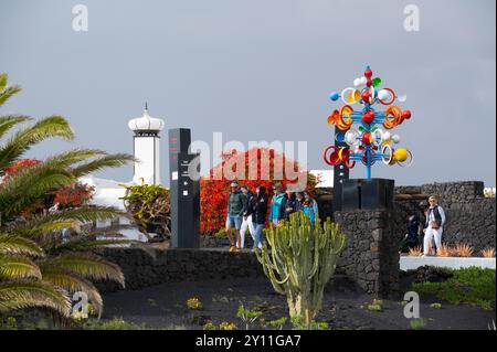 Spanien, Provinz Las Palmas, Kanarische Inseln, Lanzarote, Fundacion Cesar Manrique, Residence of Cesar Manrique Stockfoto