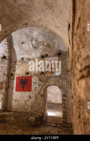 Albanien, Balkanhalbinsel, Südosteuropa, Republik Albanien, Südalbanien, albanische Riviera, Küstenabschnitt im Südwesten Albaniens, Bucht von Panorma/Palermo, Porto Palermo, Festung Ali Pascha, Stockfoto