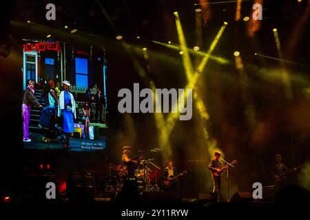 24. August 2024, „The Libertines“ Rock Band Show, im „CA Vilar de Mouros“ Festival, Norden Portugals. Stockfoto