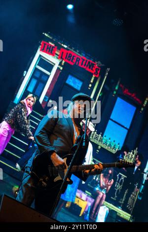 24. August 2024, „The Libertines“ Rock Band Show, im „CA Vilar de Mouros“ Festival, Norden Portugals. Stockfoto