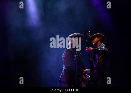 24. August 2024, „The Libertines“ Rock Band Show, im „CA Vilar de Mouros“ Festival, Norden Portugals. Stockfoto