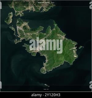 Die Insel Oenarodo im Japanischen Meer, die zu Südkorea gehört, wurde auf einem Satellitenbild vom 6. September 2023 quadratisch zugeschnitten Stockfoto