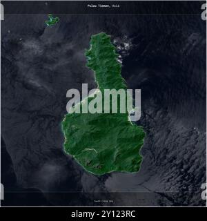 Pulau Tioman im Südchinesischen Meer, das zu Malaysia gehört, wurde auf einem Satellitenbild vom 6. Mai 2019 quadratisch zugeschnitten Stockfoto