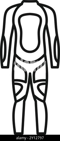 Ganzkörpertauchanzug schützt Taucher während der Erkundung der Unterwasserwelt Stock Vektor