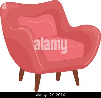 Gemütlicher Sessel mit modernem Design Vector Stock Vektor