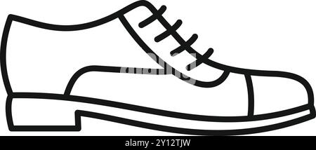 Einfaches Vektorsymbol eines formellen Lederschuhs, perfekt für Websites und Apps Stock Vektor