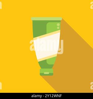 Grün-weiße Verpackung mit leerem Etikett, perfekt für die Präsentation Ihrer Marke Stock Vektor