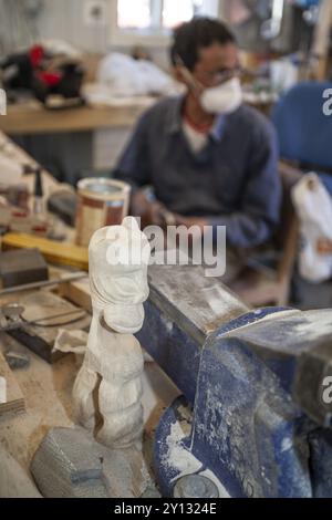 Inuit Kunsthandwerk, Skulptur, Ilulissat, Disko Bay, Westgrönland, Grönland, Nordamerika Stockfoto