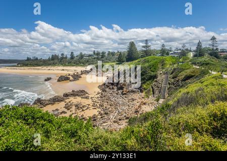 Blick auf One Tree Beach South am Tuross Head an der Südküste von New South Wales, Australien Stockfoto