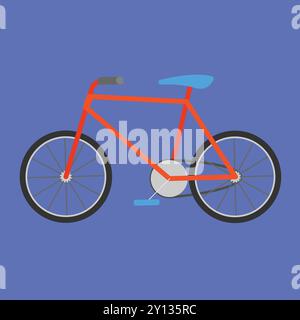 Fahrradvektorsymbol. Fahrradsymbol Vektor. Vektorsymbol für Fitnesszyklus. Rennrad-Symbol. Kettenzyklus Stock Vektor